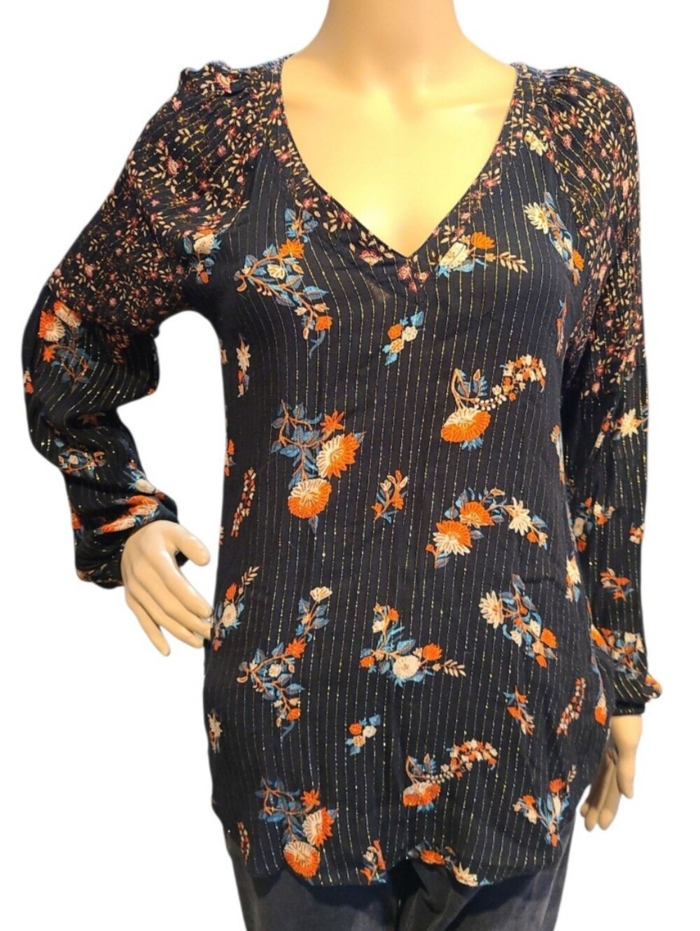 Miss Me BLACK FLORAL BLOUSE
